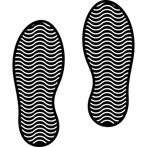 Shoeprints shapes shoes footprints icon