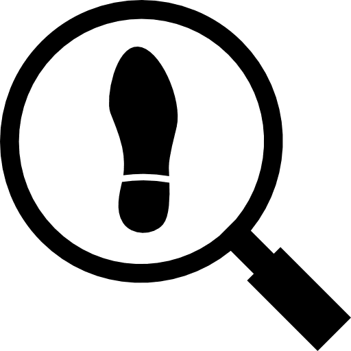 Footprint clue footprints investigation icon