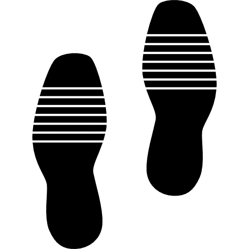 Human shoeprints  man footprints masculine icon