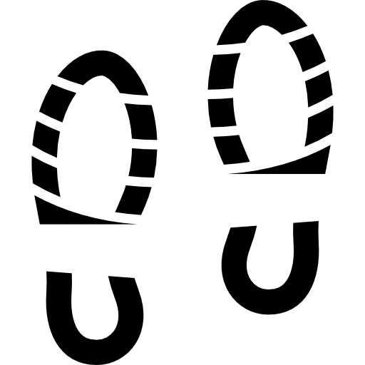 Shoeprints footwear shoes footprint icon
