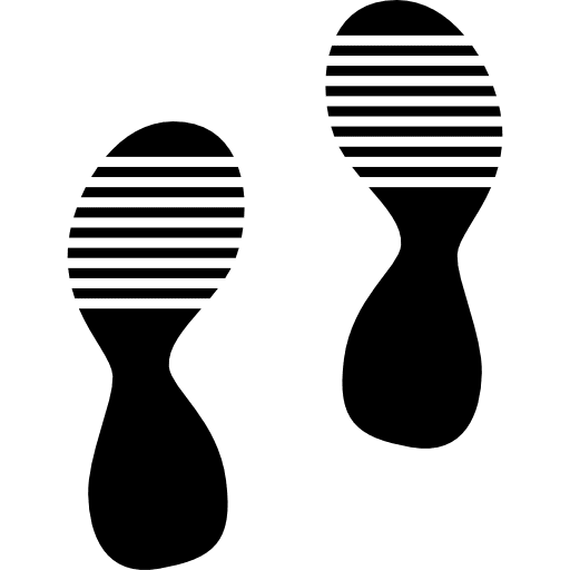 Footprints shapes footwear foot icon