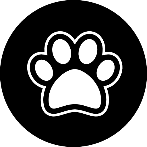 Pawprint footprint circle paw icon