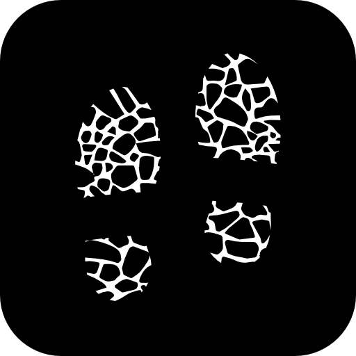 Shoe prints shapes detective footprints icon