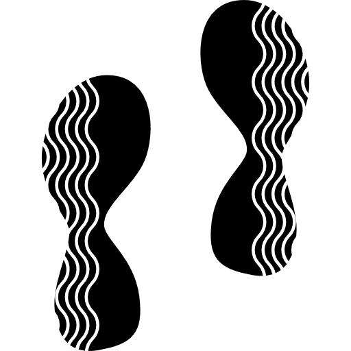 Footprints footwear shoe footprint icon