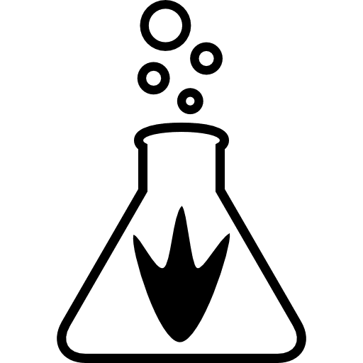 Flask chemistry experimentation laboratory icon