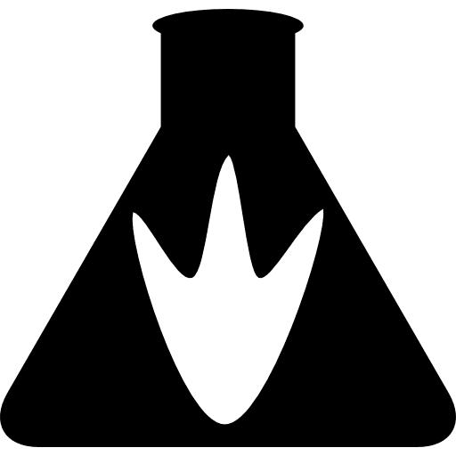 Flask paw laboratory duck icon