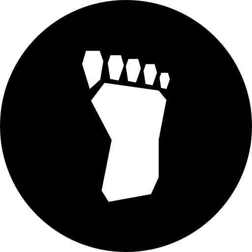 Footprint people carbon footprint footwear icon
