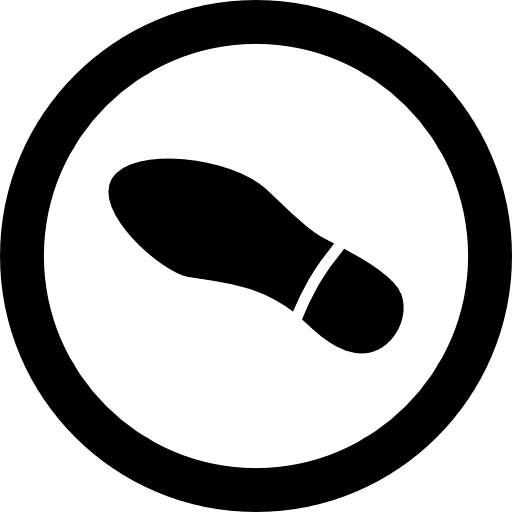 Shoeprint shoes prints circular icon