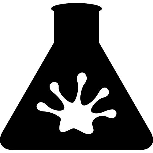 Flask frog experiment laboratory icon