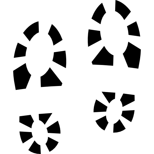 Footprints fashion shoe prints man icon