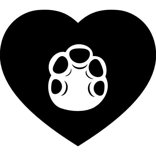 Hippopotamus wildlife animal heart icon