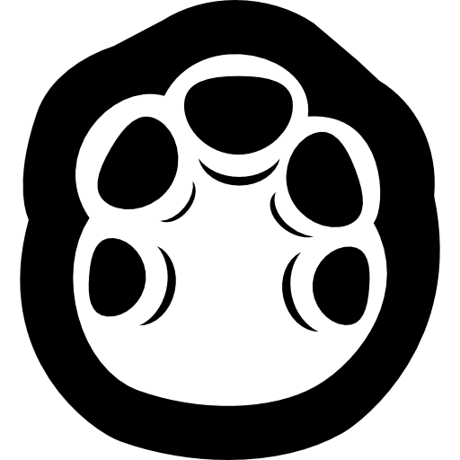 Paw footprint animals animal wild icon