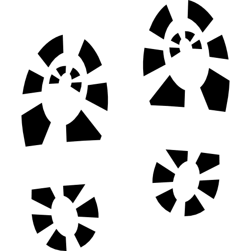 Footprints investigation footprint footwear icon