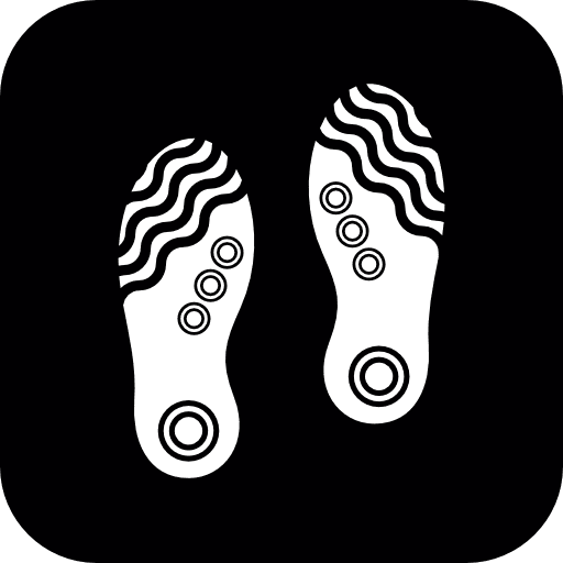 Footprints shoe prints square shoes icon