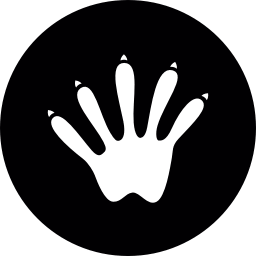 Animal footprint prints paw zoo icon