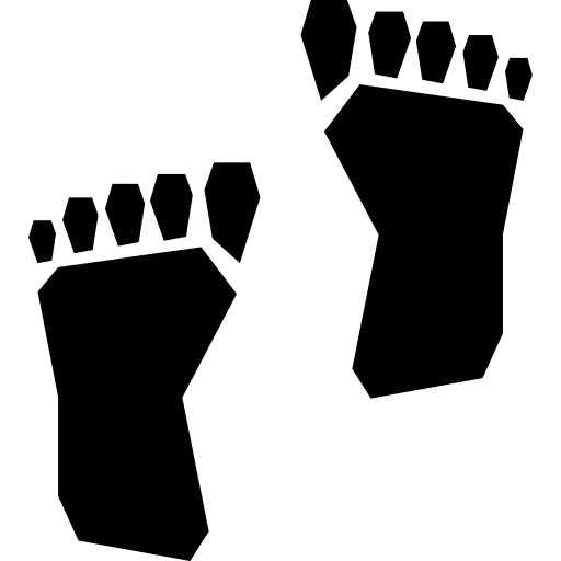 Footprints beach shapes summertime icon