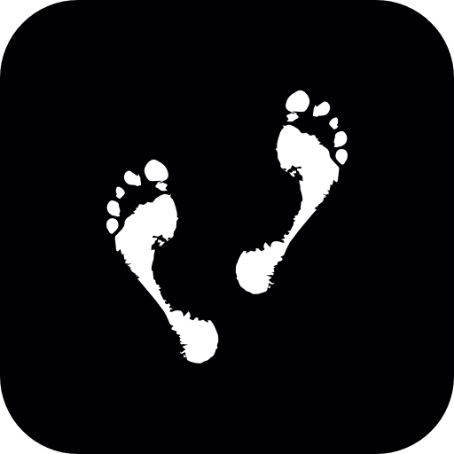 Footprints shapes prints square icon