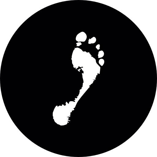 Footprint carbon footprint shapes prints icon