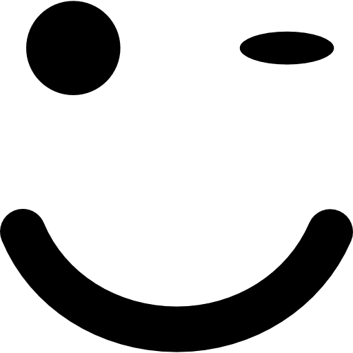 Wink face square faces wink rounded icon