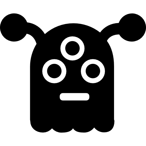 Alien of outer space alien outer space shape icon