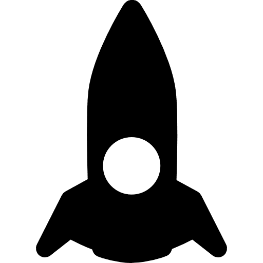 Rocket transports outer space rocket icon Rocket transports outer space rocket icon