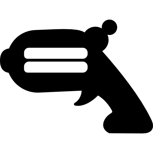 Space gun left space arm icon Space gun left space arm icon