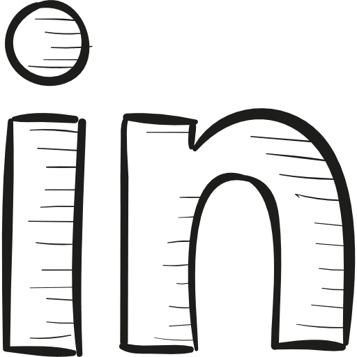 Linkedin draw logo logotype social network social media icon