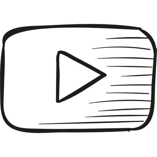 Youtube logo logotype handmade video player icon