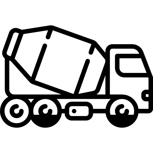 Mixer truck trucking cargo construction icon