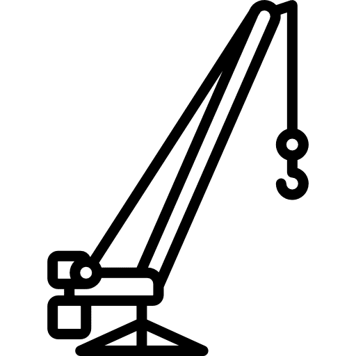 Crane truck transport trucking cargo icon Crane truck transport trucking cargo icon