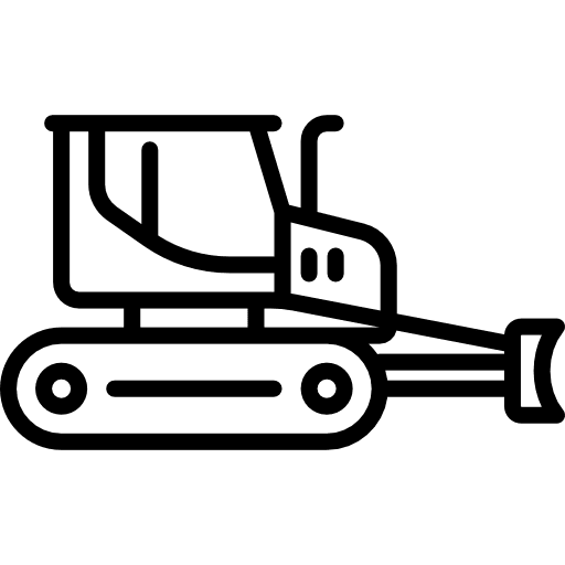 Bulldozer construction trucks transport icon Bulldozer construction trucks transport icon