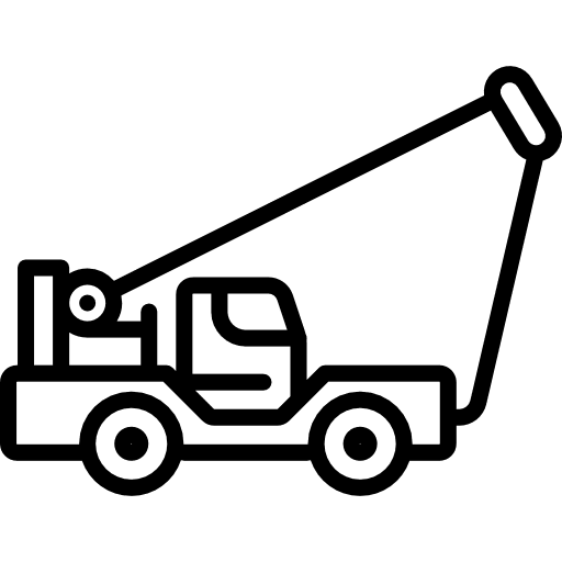 Truck crane transport cargo trucking icon Truck crane transport cargo trucking icon