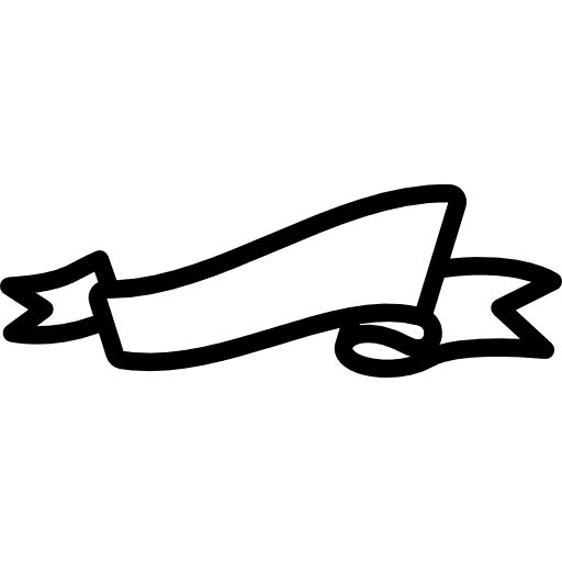 Lineal ribbon banner design ornament lace icon