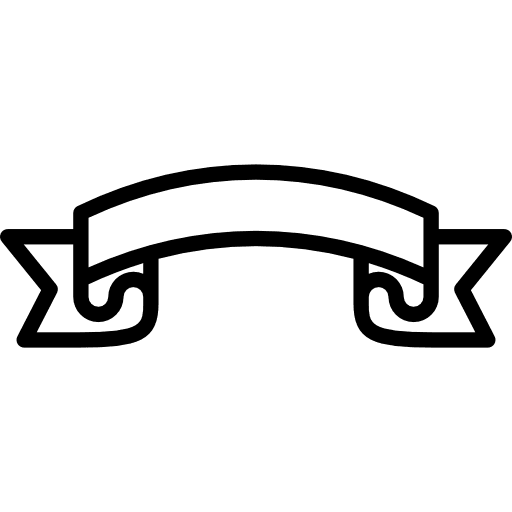 Ribbon ornamentation banner technology icon