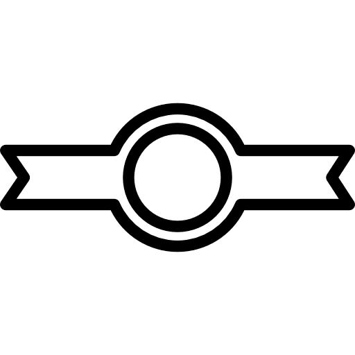 Ribbon ornamental technology banner icon Ribbon ornamental technology banner icon