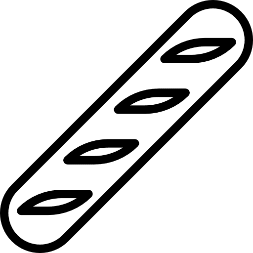 Baguette food bread handmade icon