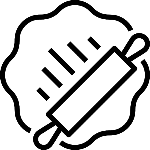 Baking dough food bake icon