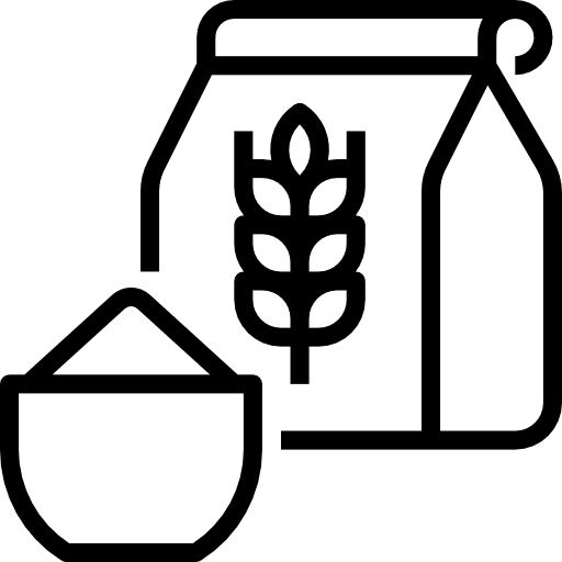 Flour farming and gardening cereals canister icon