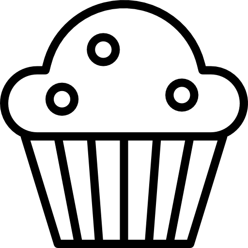 Muffin sweet baked food icon