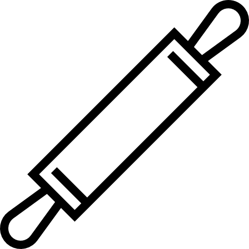 Rolling pin kitchen utensils dough food and restaurant icon