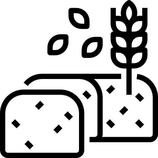 Wheat seeds food and drink piece icon