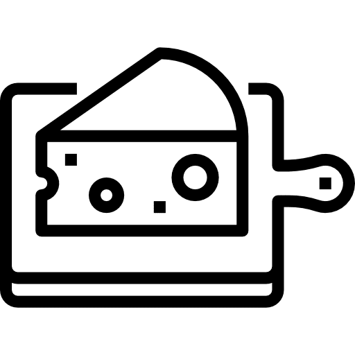 Cheese food and restaurant healthy food fattening icon