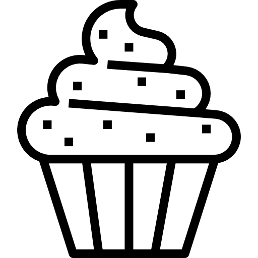 Cupcake dessert bakery baked icon