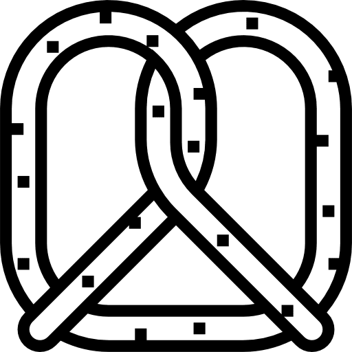 Pretzel food salty cracker food and restaurant icon