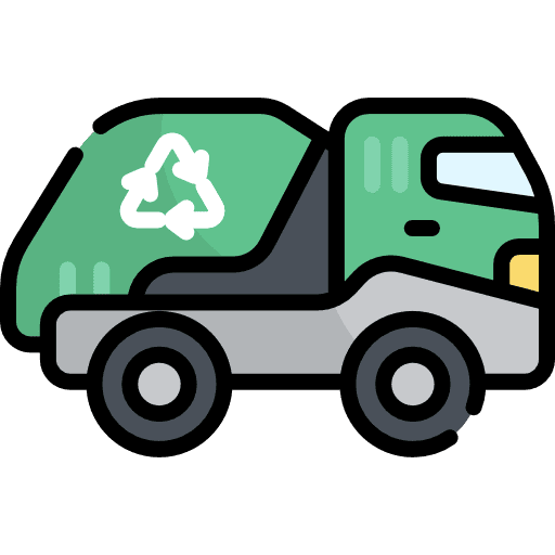 Trash truck ecology and environment trash transportation icon