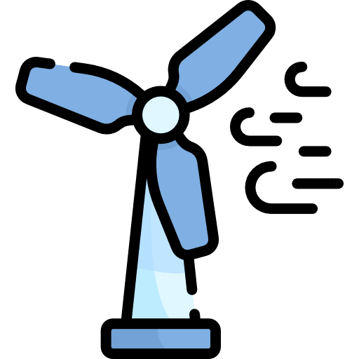 Wind turbine windmill ecologic industry icon