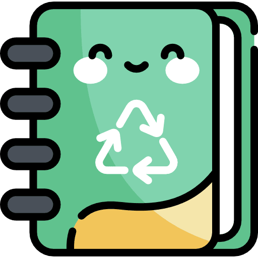 Notebook book recycled education icon