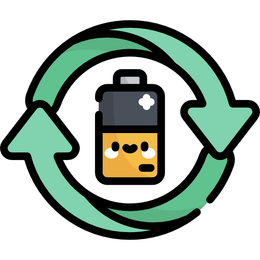 Battery power bolt shapes icon