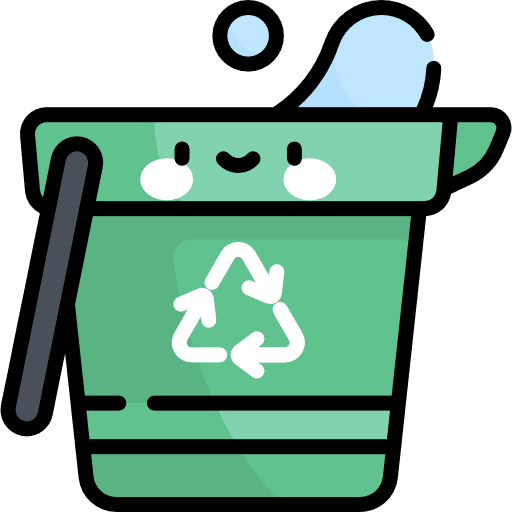 Bucket washing water cleaning icon