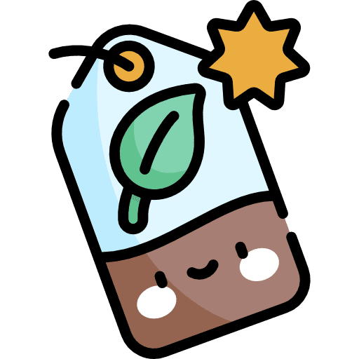 Tag commerce and shopping recycled leaf icon